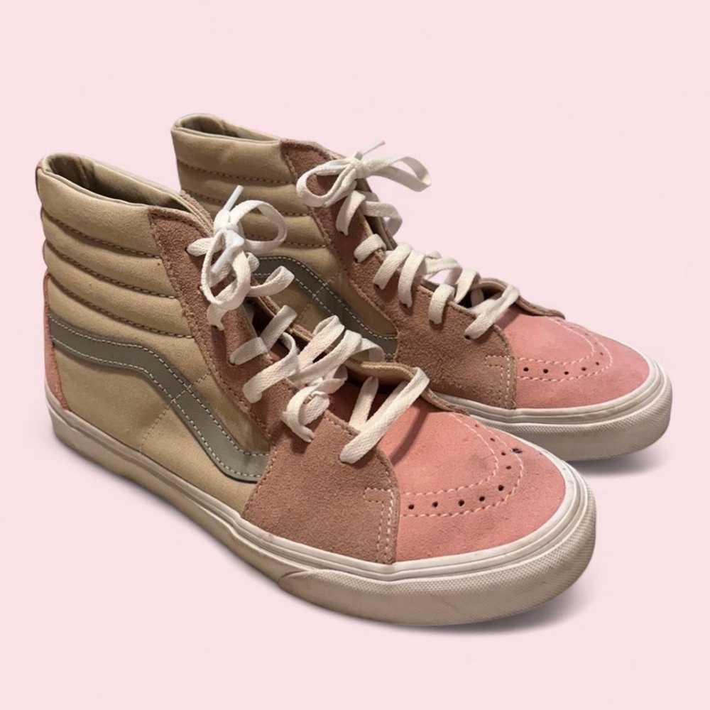 Vans Pink Colorblock Sk8-Hi Shoes